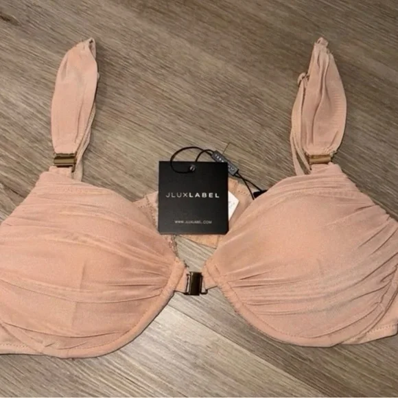 JLUXLABEL Neutral Beige Bikini Top & Sarong. - Picture 5 of 7